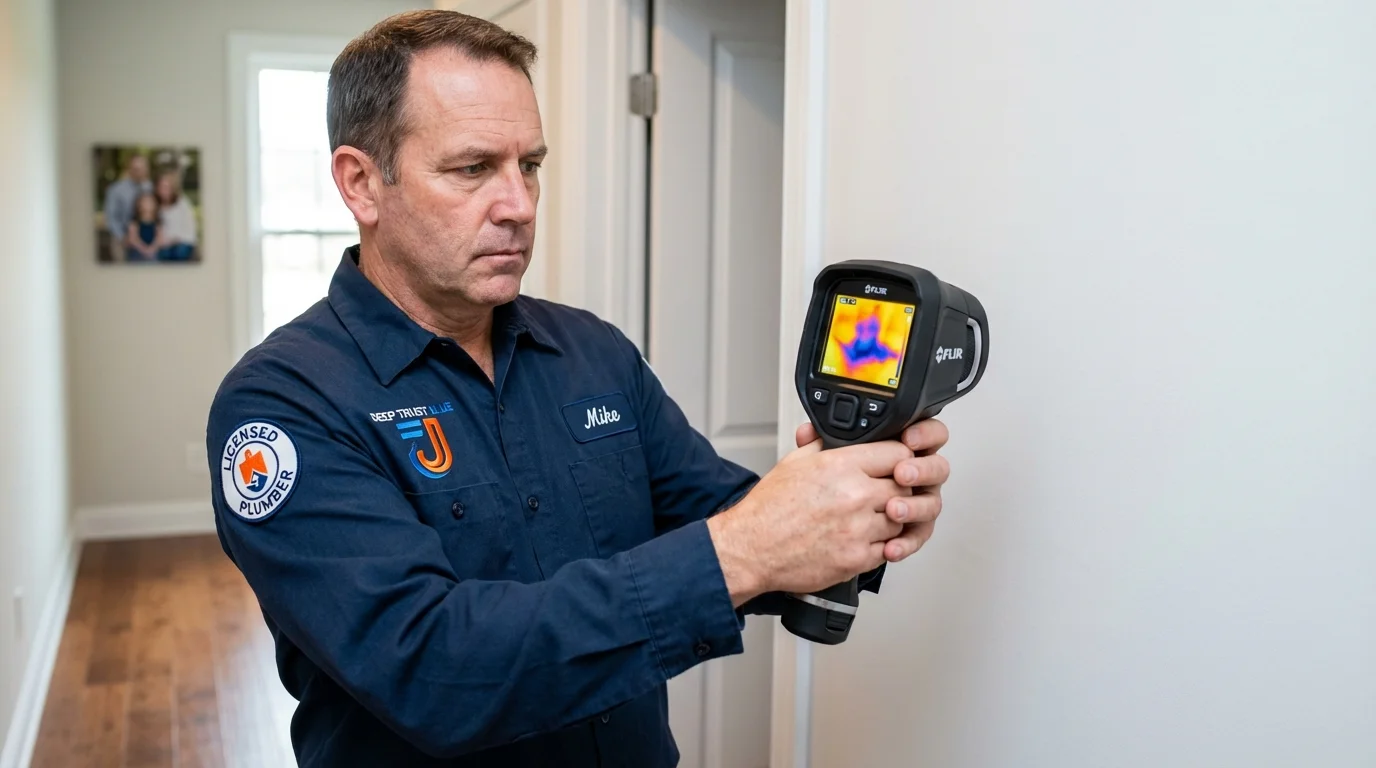 Thermal imaging leak detection by Johns Plumbing LLC in Barrington
